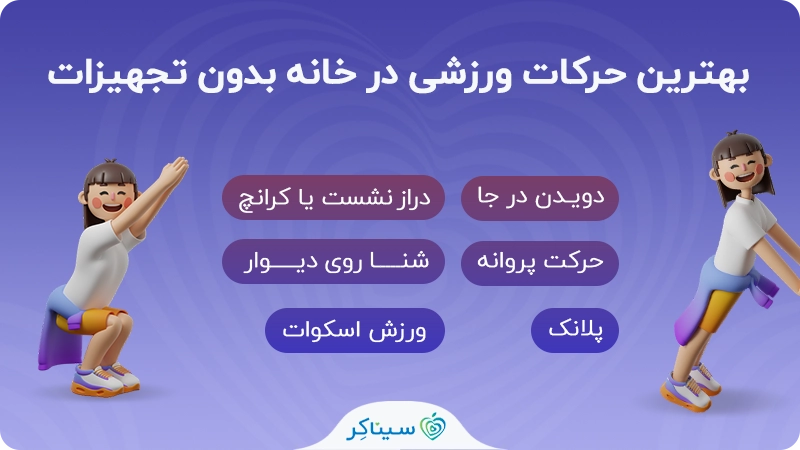 بهترین حرکات ورزشی در خانه