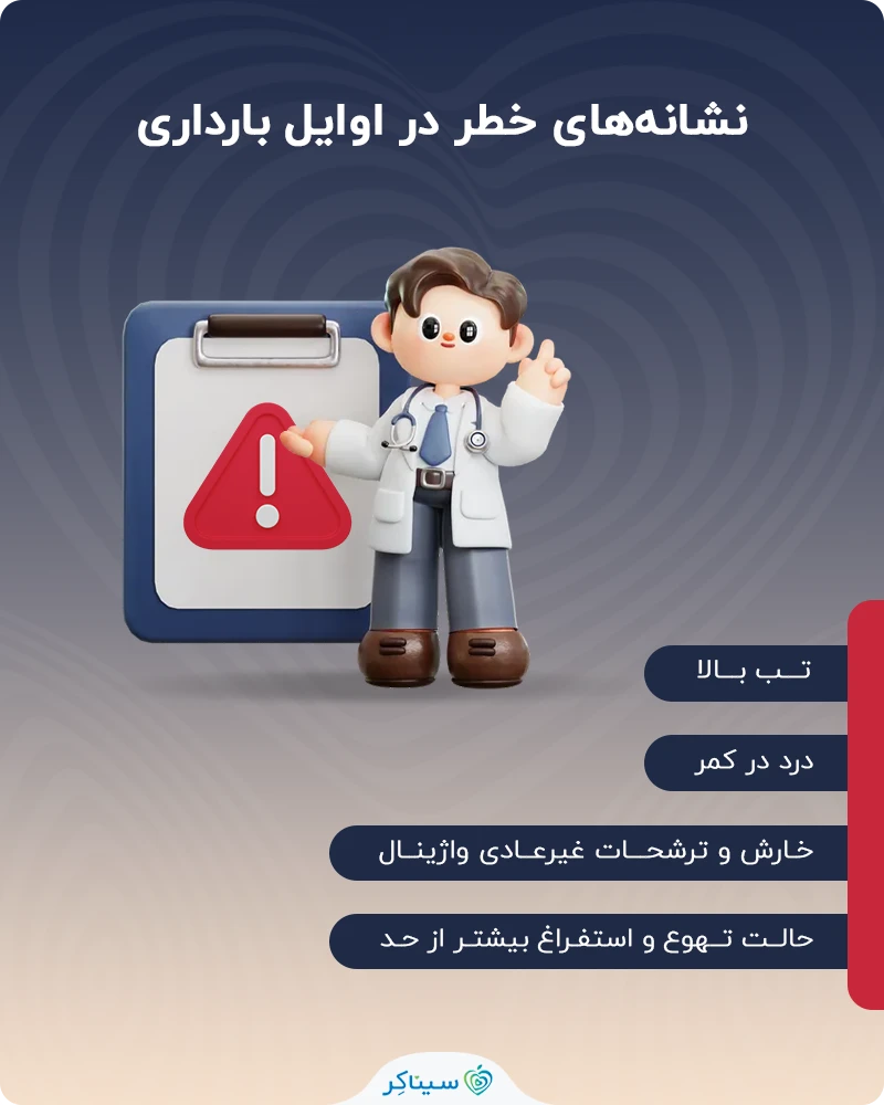 نشانه‌های خطر در اوایل بارداری
