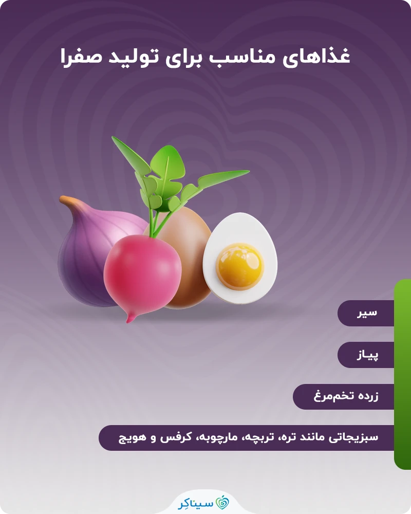 غذاهای مناسب برای تولید صفرا