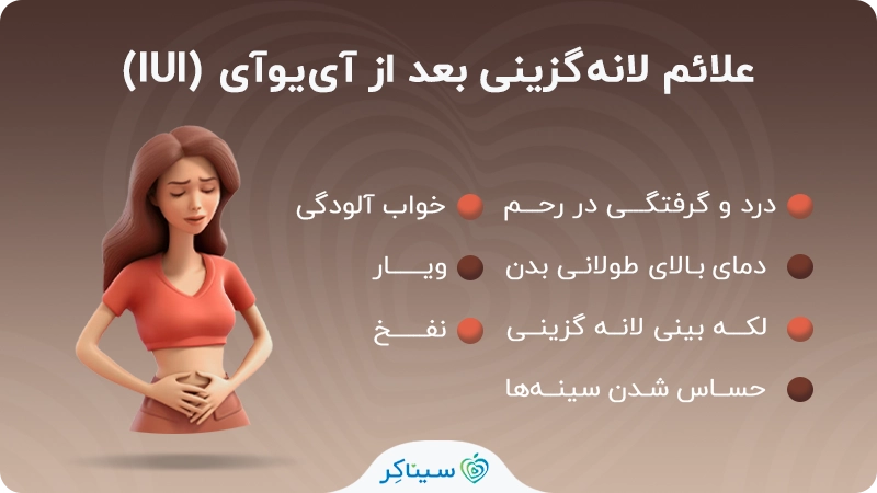 علائم لانه گزینی بعد از ای یو ای