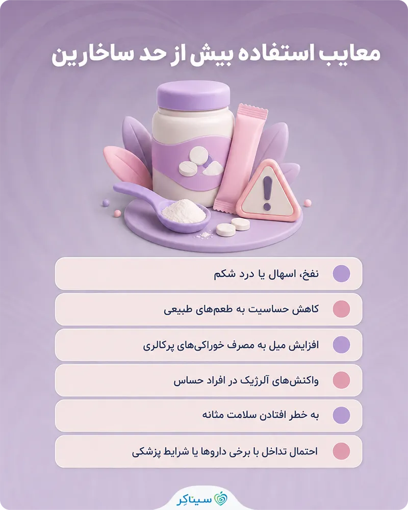 بررسی معایب استفاده بیش از حد از ساخارین