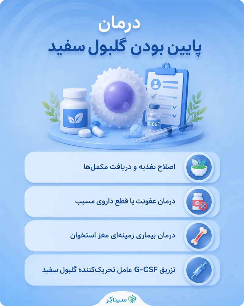 راه های درمان پایین بودن گلبول سفید در آزمایش خون