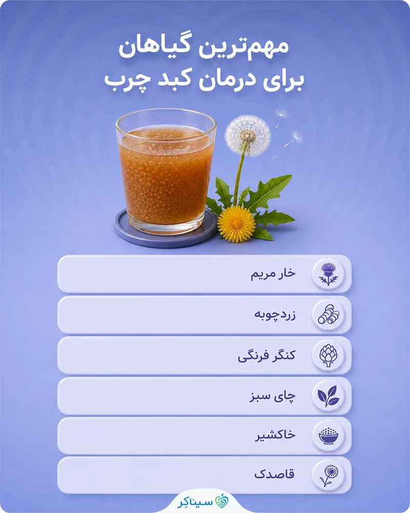 دارو گیاهی برای درمان کبد چرب