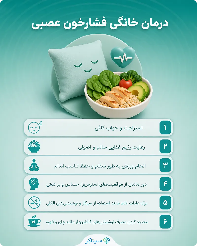 بهترین روش های درمان خانگی فشار خون عصبی