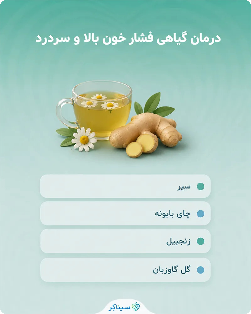 درمان گیاهی فشار خون بالا و سردرد