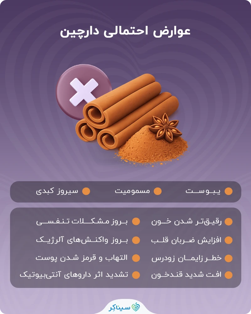 آیا دارچین برای بدن مضر است؟ توضیح عوارض احتمالی دارچین