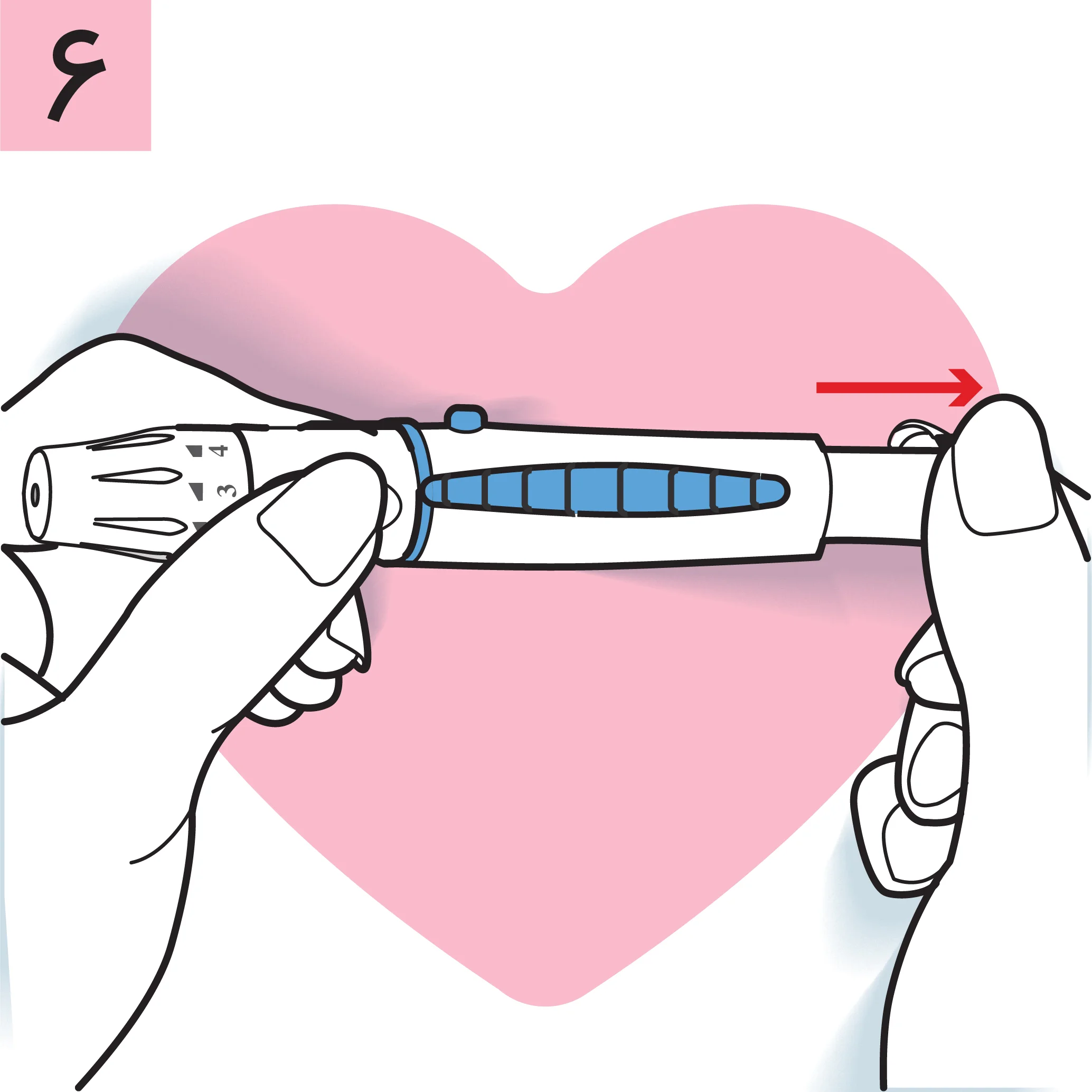 تصویر ششم: بستن قلم لنست و آماده کردن ضامن